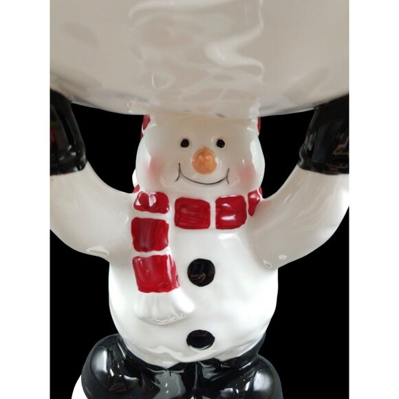 Ceramic Snowman Candy Or Soap Dish Holder Holiday Decor - Picture 14 of 16